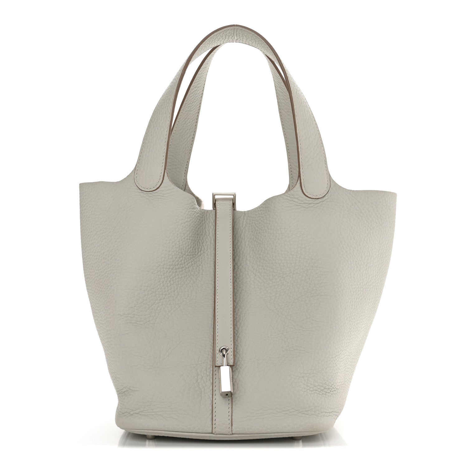 Hermes Taurillon Clemence Picotin Lock 22 MM Gris Perle 1 of 11