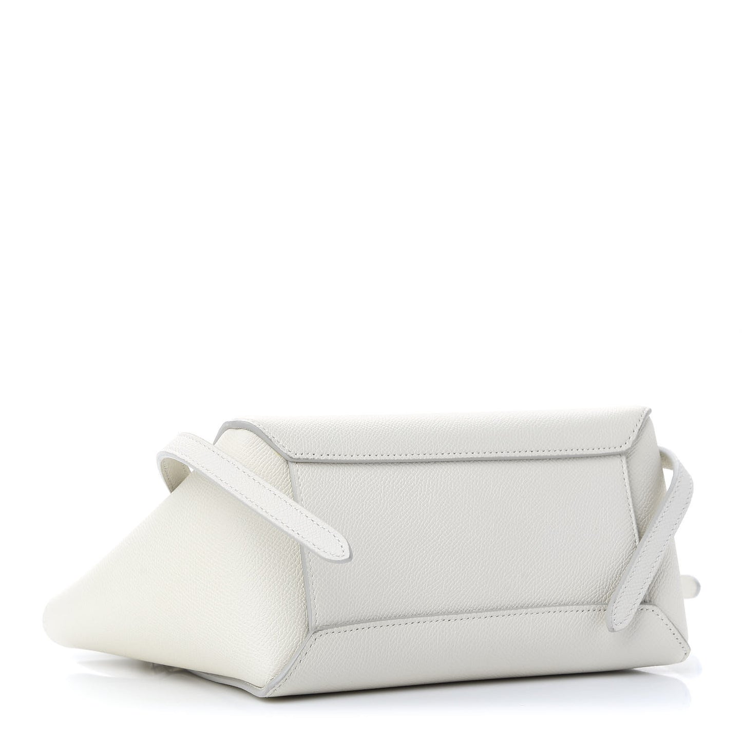 Grained Calfskin Nano Belt Bag White