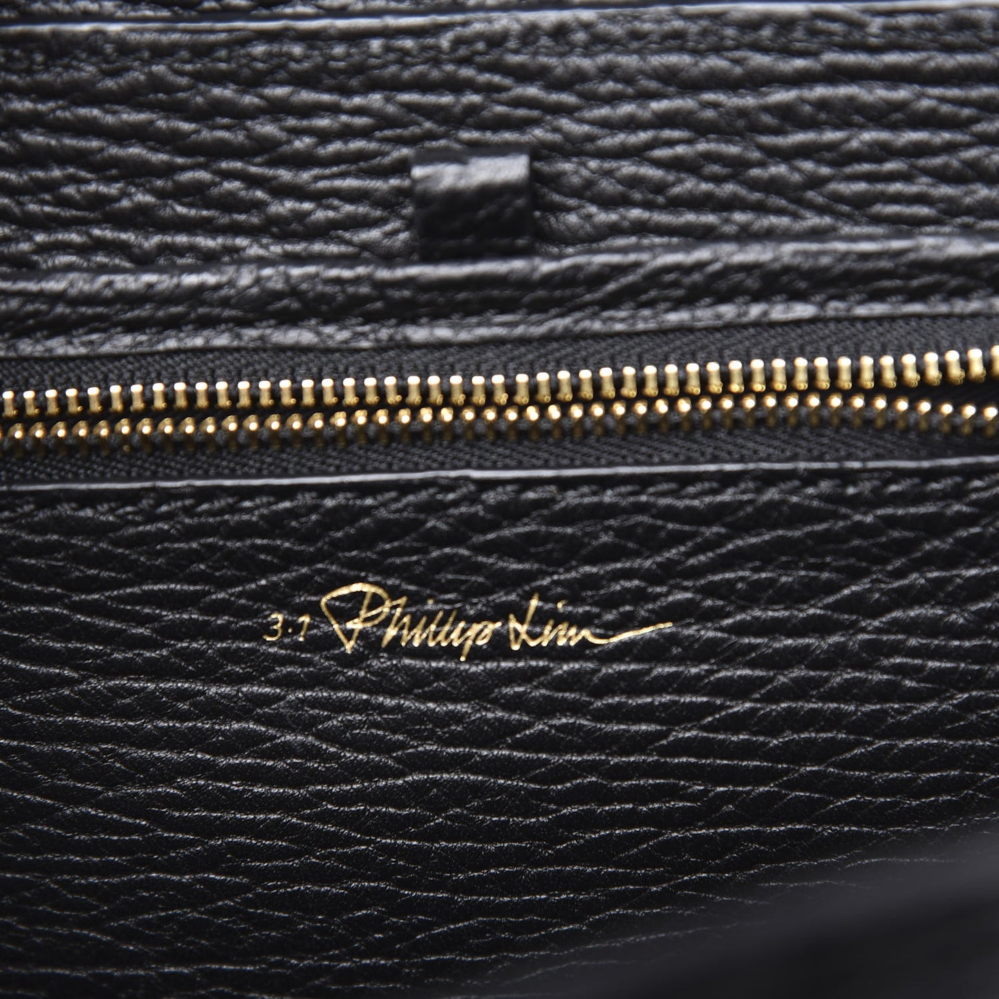 3.1 Textured Calfskin Mini Pashli Satchel Black