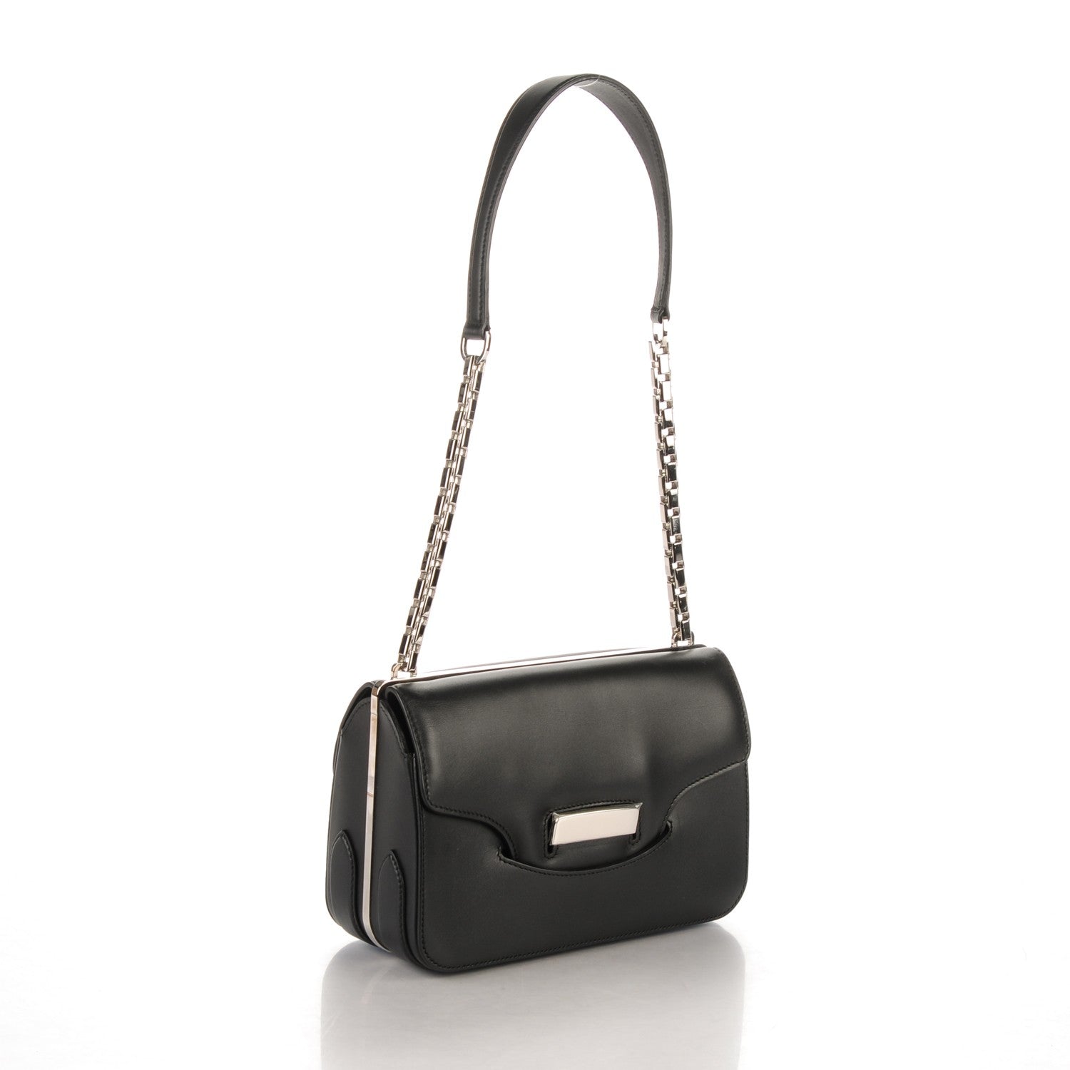 Balenciaga Calfskin Small Classic Hardware Neo Chain Shoulder Bag Black 3 of 7