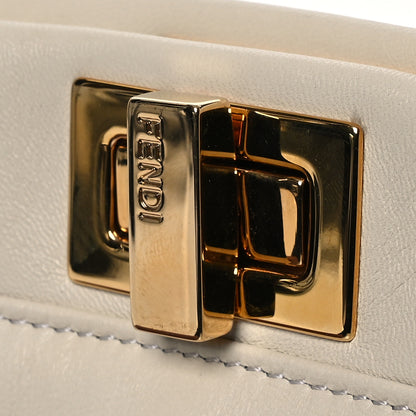 Fendi Nappa Rosebud Mini Peekaboo Iconic Satchel Bianco 12 of 13