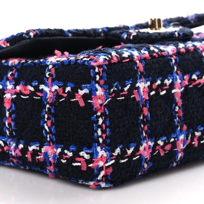 Chanel Tweed Quilted Mini Rectangular Flap Navy Red Blue White 8 of 10