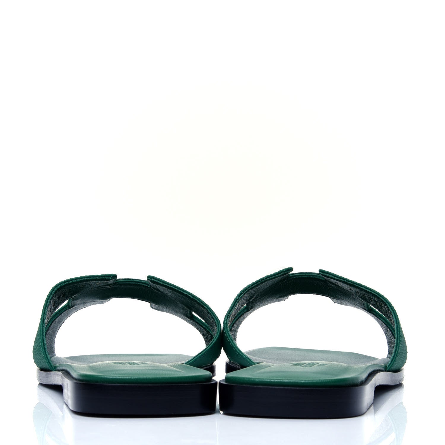 Hermes Epsom Oran Sandals 39 Malachite 6 of 9
