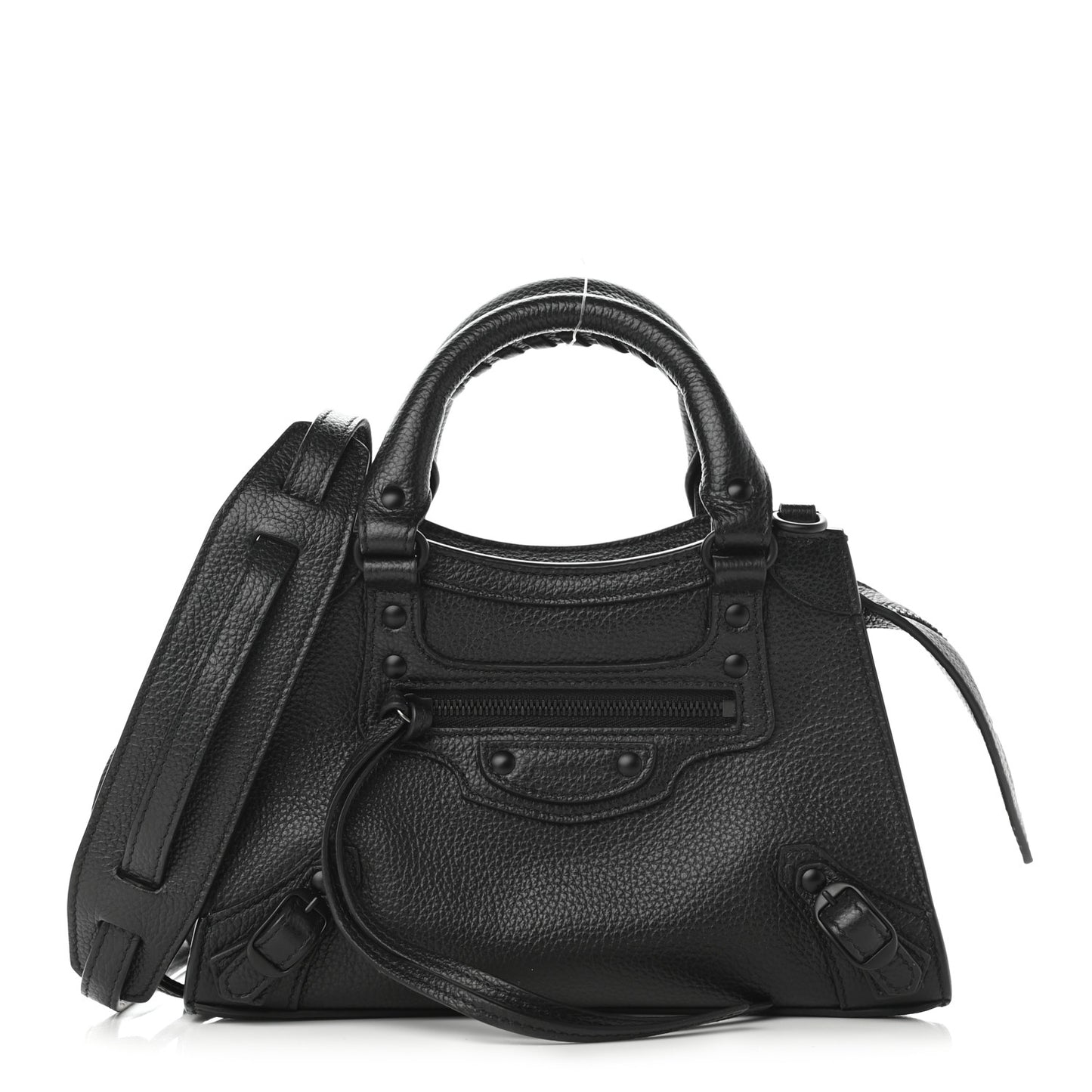 Grained Calfskin Neo Classic Black Hardware Mini City Black