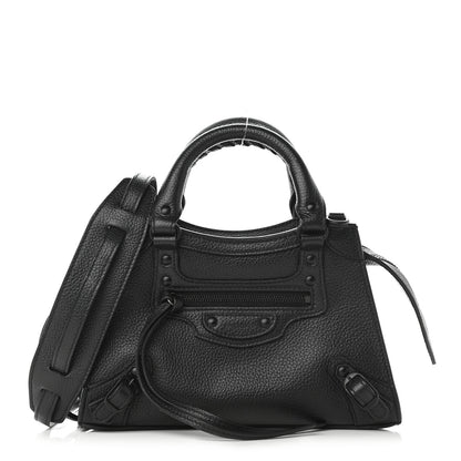 Balenciaga Grained Calfskin Neo Classic Black Hardware Mini City Black 1 of 10