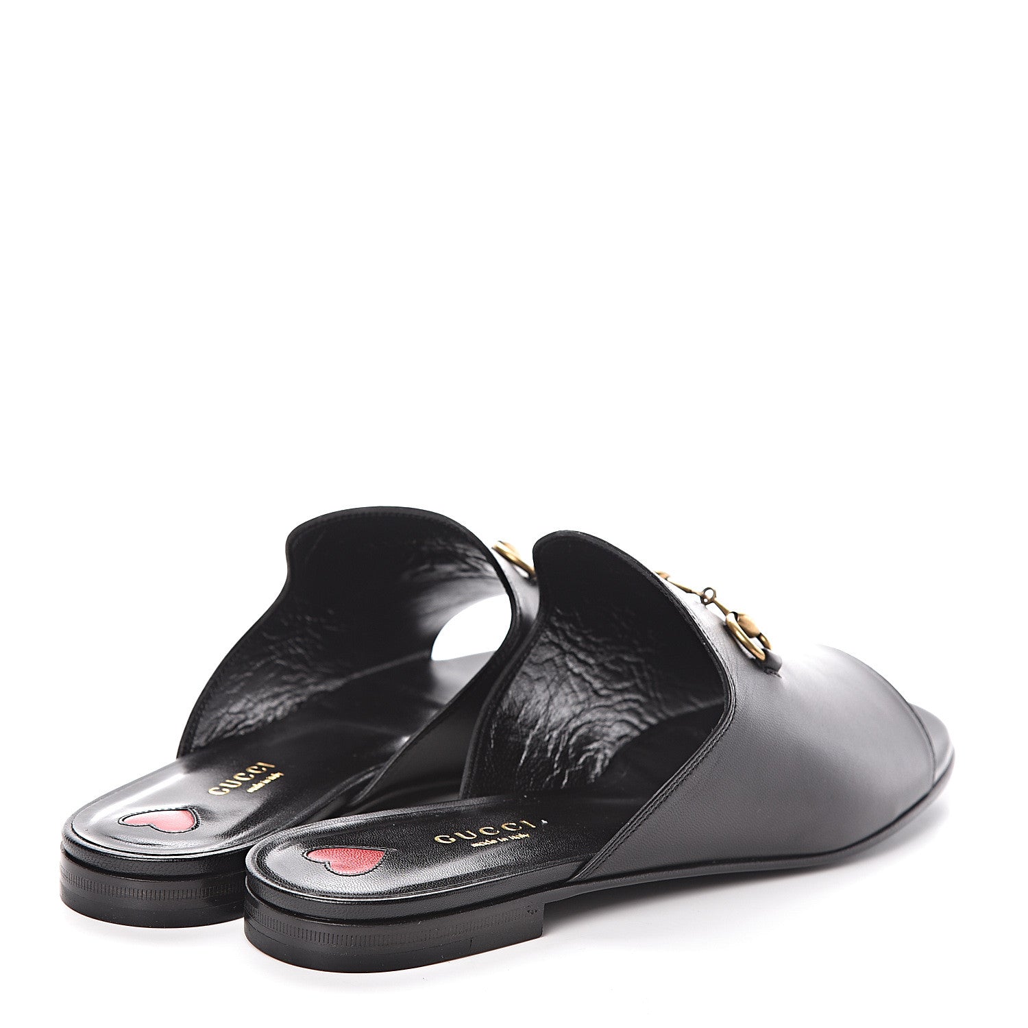 Gucci Malaga Kid Horsebit Slide Sandals 39 Black 4 of 8