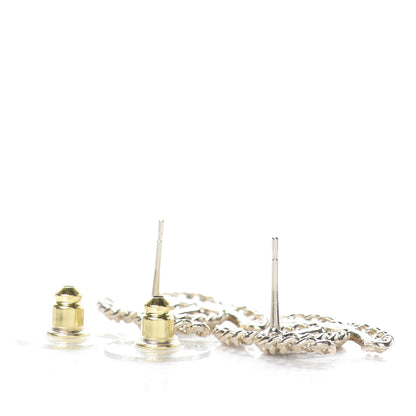 Chanel Crystal Chain CC Earrings Gold 3 of 4
