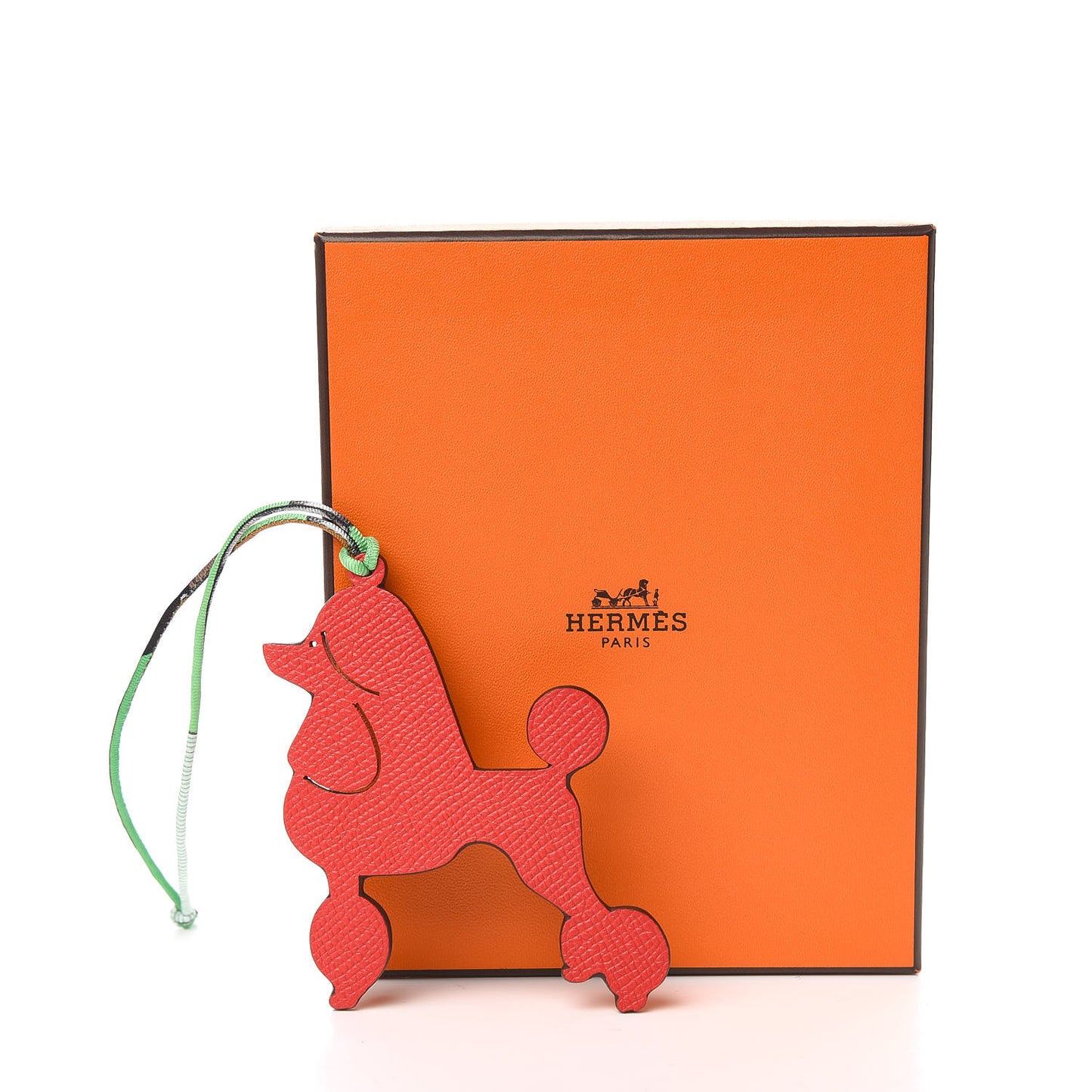 Togo Epsom Petit H Royal Poodle Bag Charm Gold Rouge De Coeur