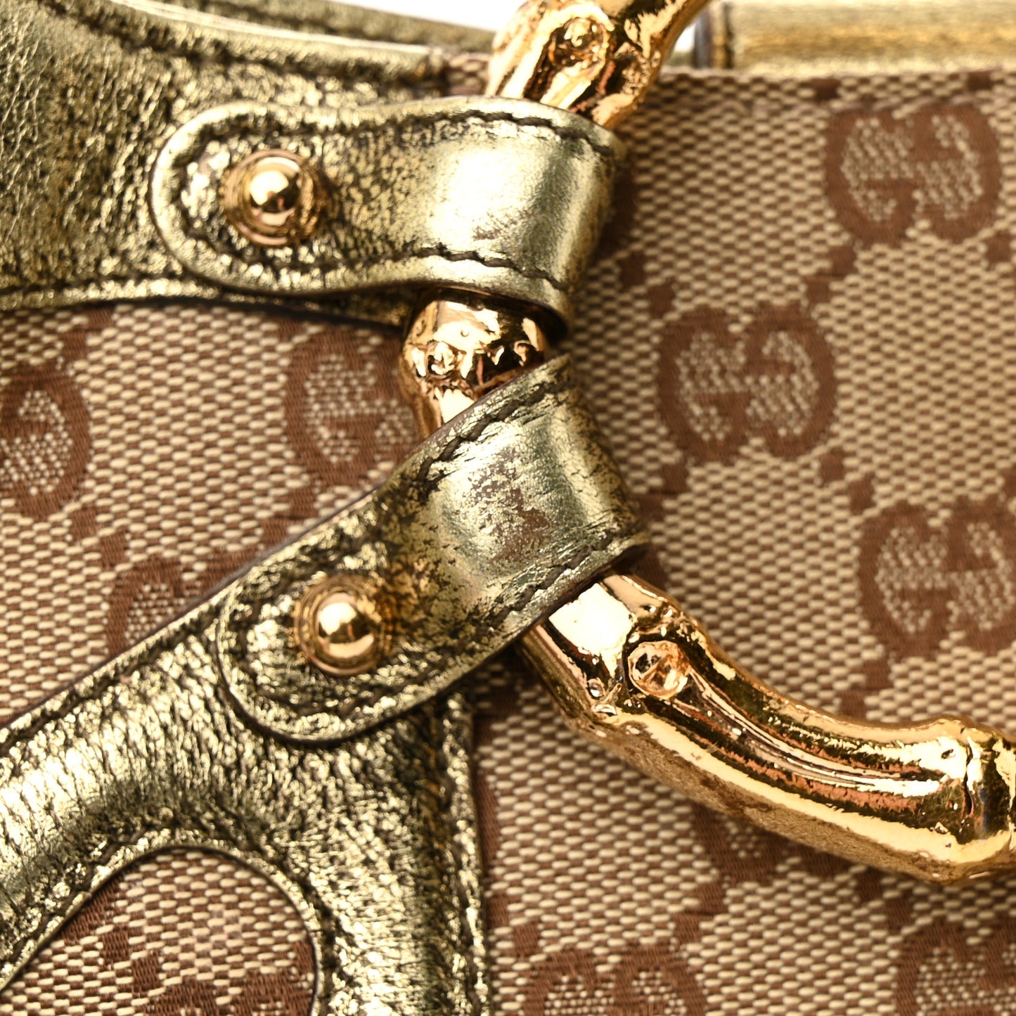 Monogram Bamboo Chain Tom Ford Shoulder Bag Metallic