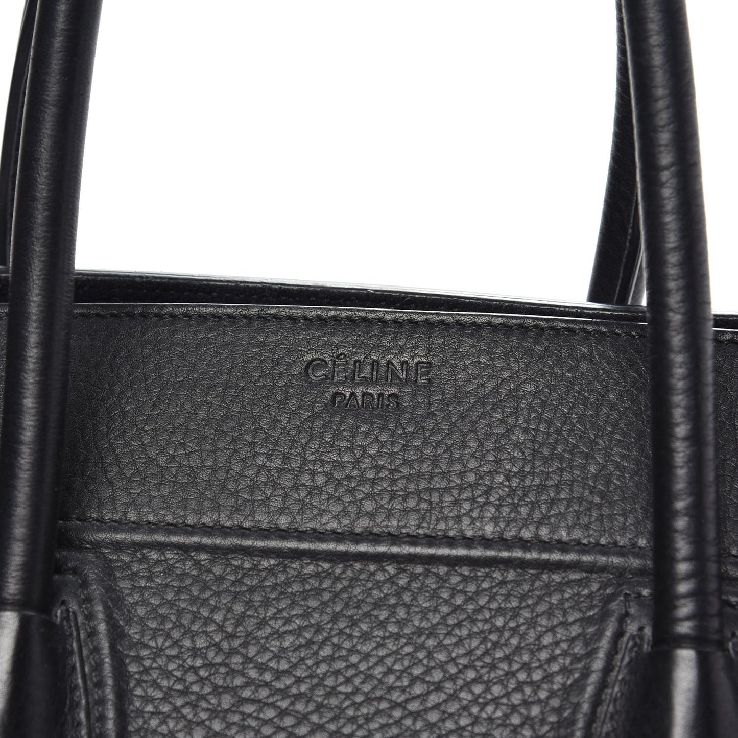 Grained Calfskin Medium Phantom Luggage Black