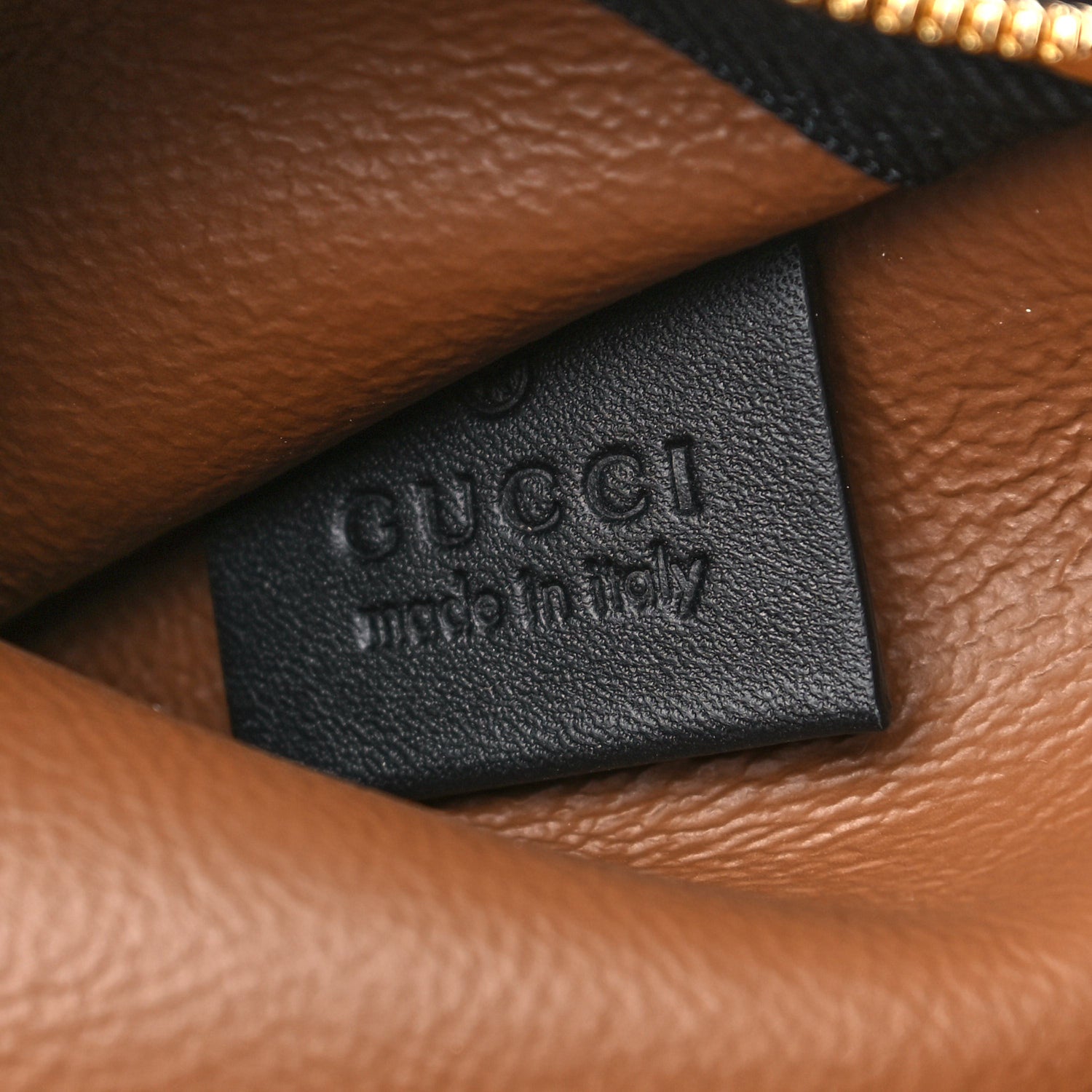 Gucci Suede Patent Large Rajah Chain Tote Nocciola Black 6 of 10