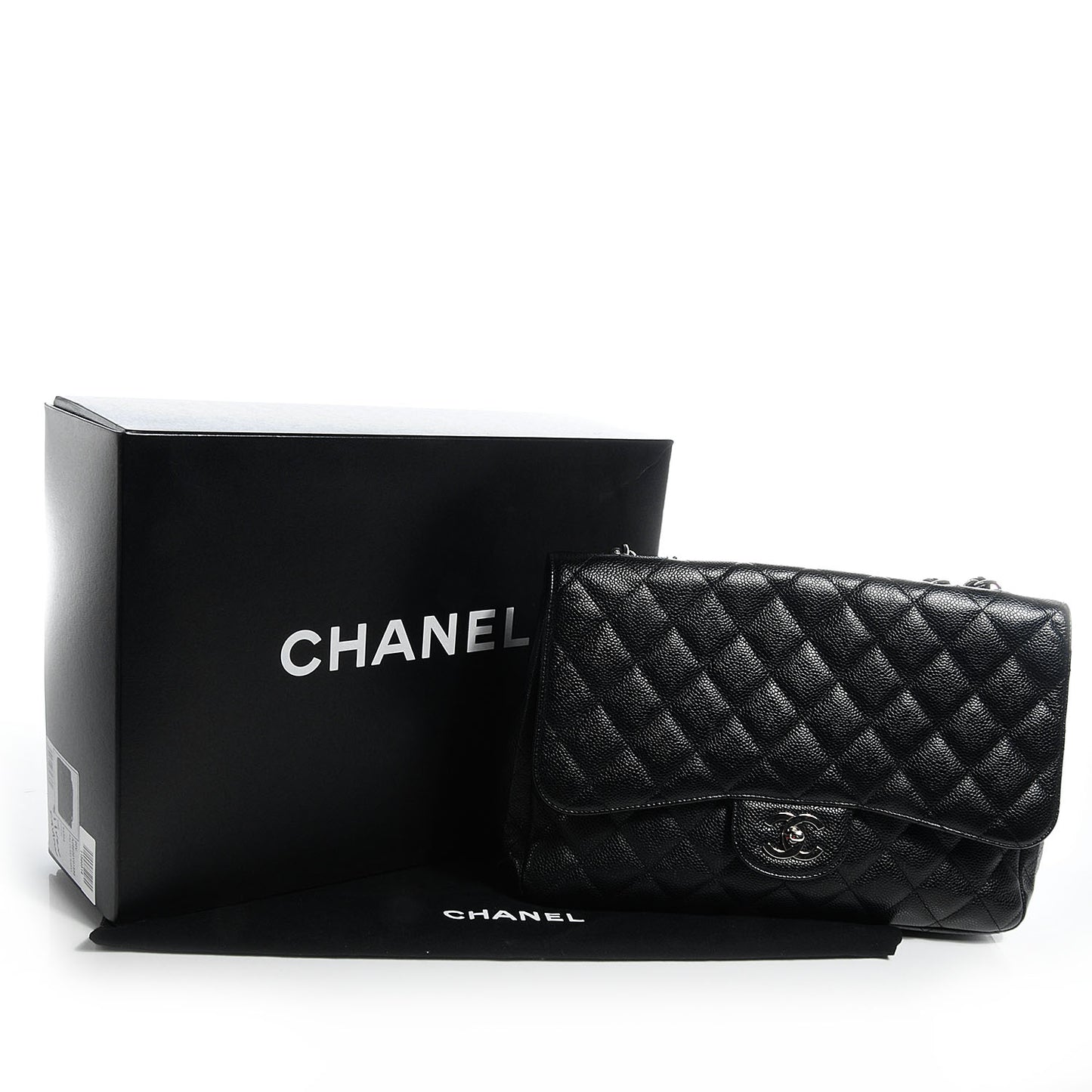 Caviar Jumbo Single Flap Black
