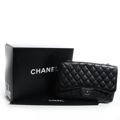 Chanel Caviar Jumbo Single Flap Black 5 of 9