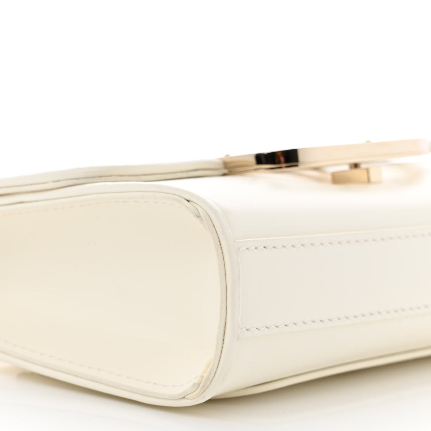 Smooth Calfskin Small VLogo Shoulder Bag White