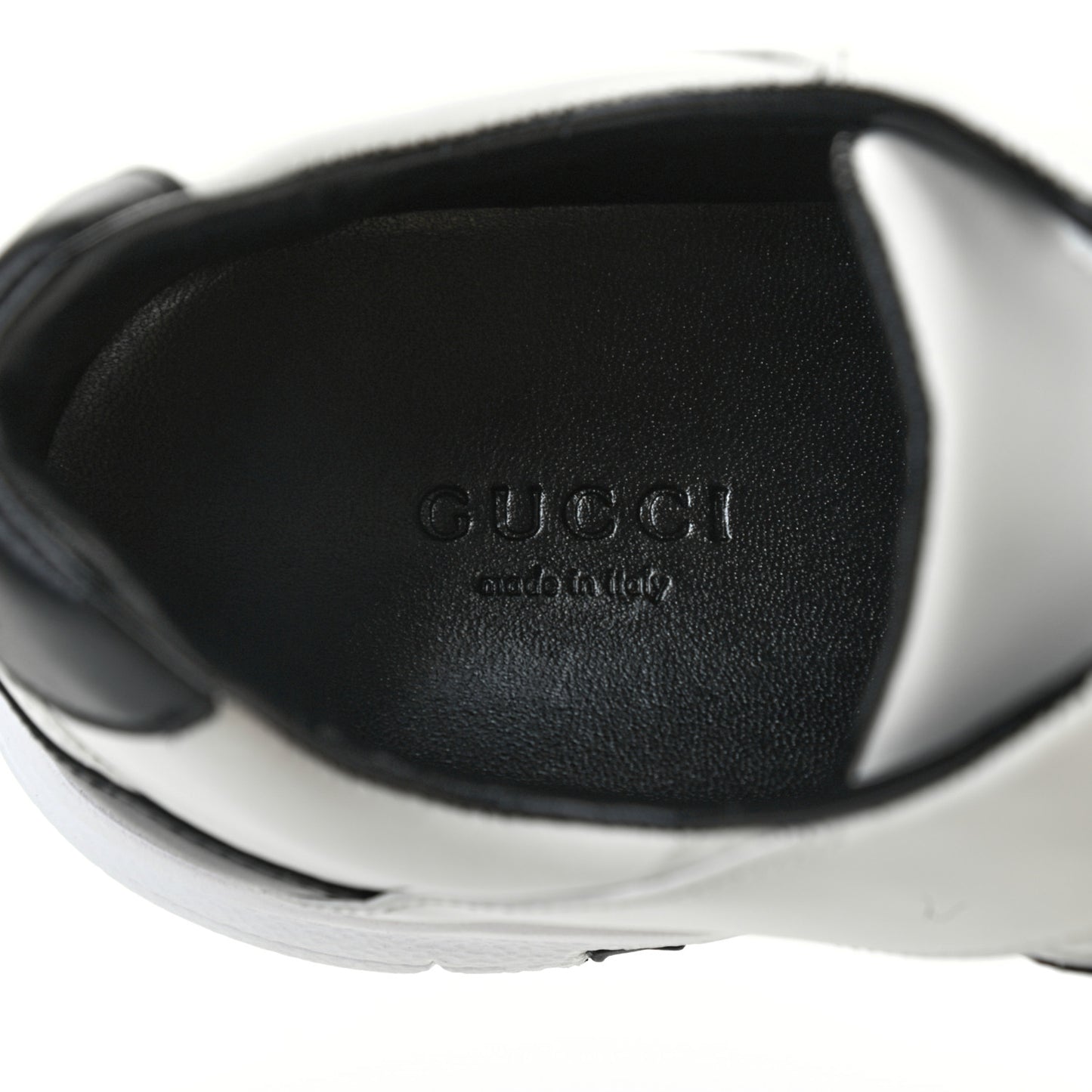 Calfskin Womens Interlocking G Sneakers 38 Black White