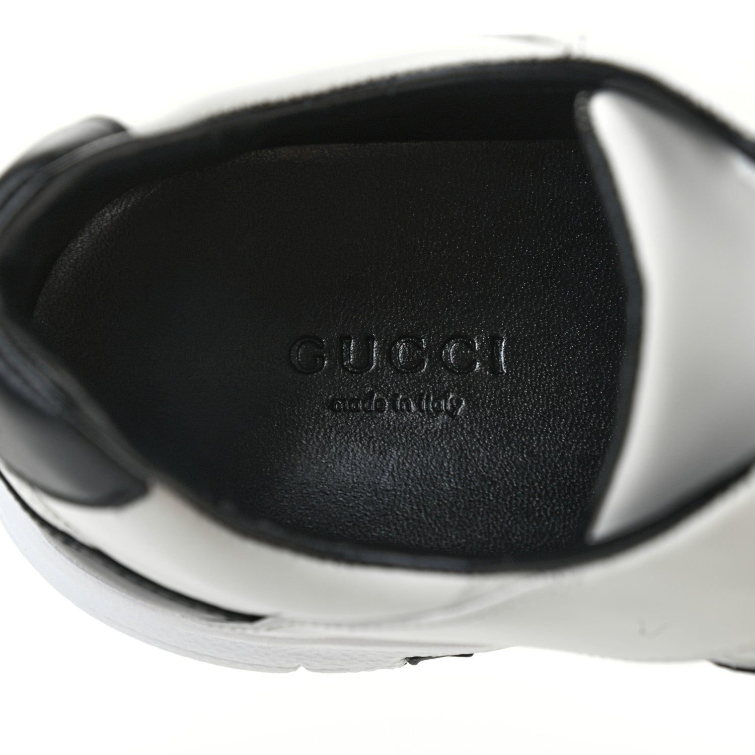 Gucci Calfskin Womens Interlocking G Sneakers 38 Black White 6 of 7