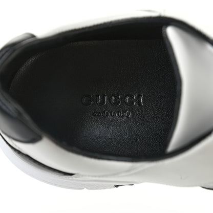 Gucci Calfskin Womens Interlocking G Sneakers 38 Black White 6 of 7