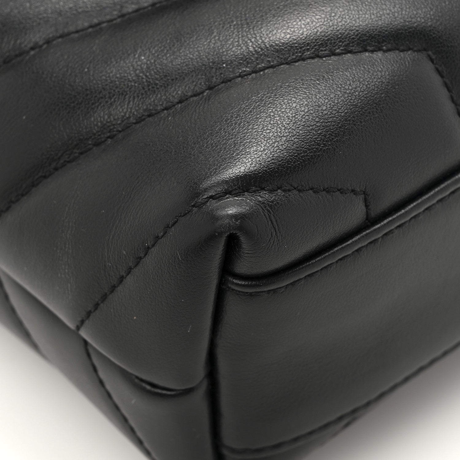 Saint Laurent Calfskin Y Quilted Monogram Toy Loulou Crossbody Bag Black 11 of 14