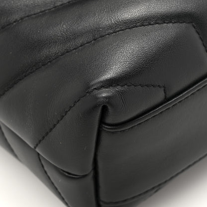 Saint Laurent Calfskin Y Quilted Monogram Toy Loulou Crossbody Bag Black 11 of 14
