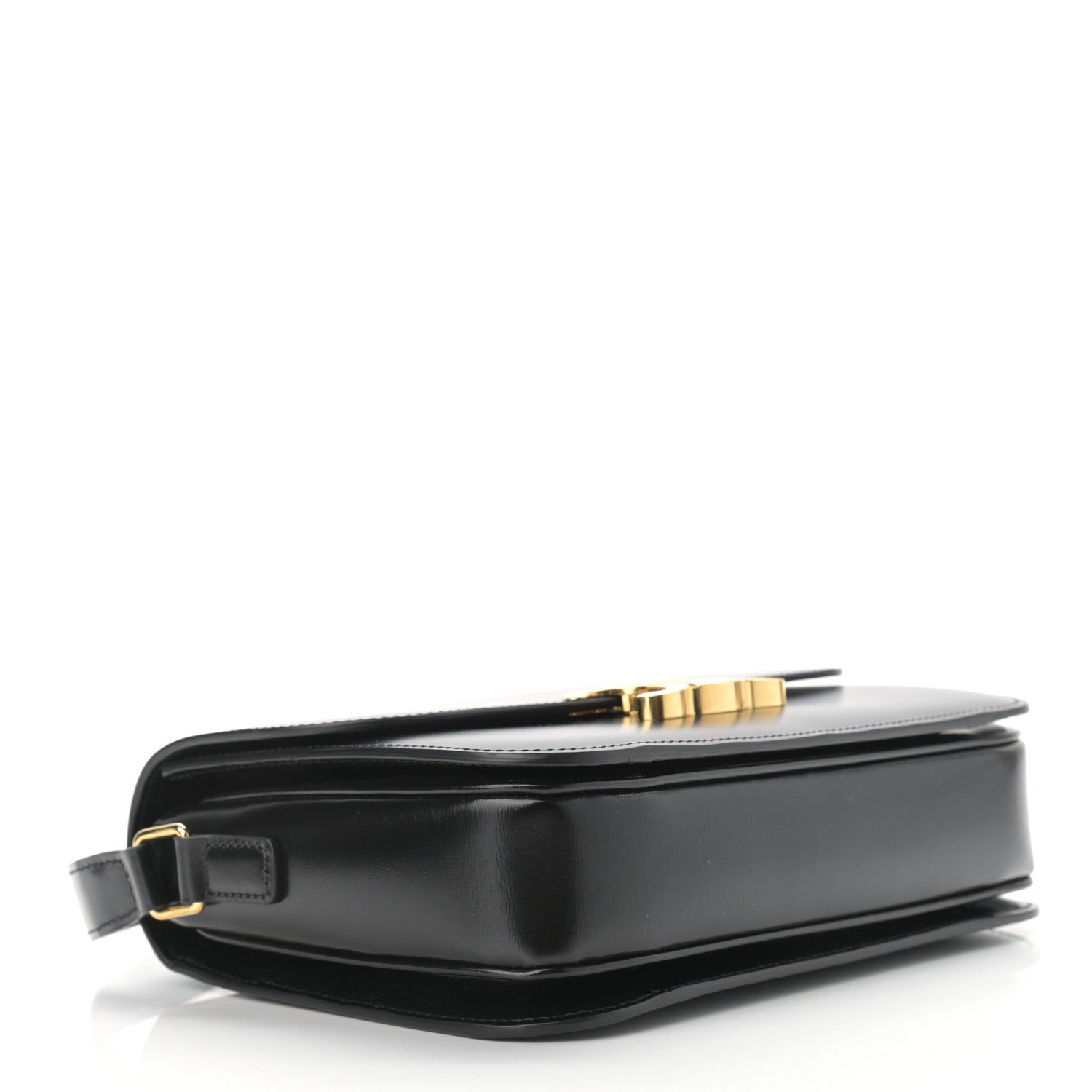 Celine Shiny Calfskin Medium Triomphe Black 4 of 14