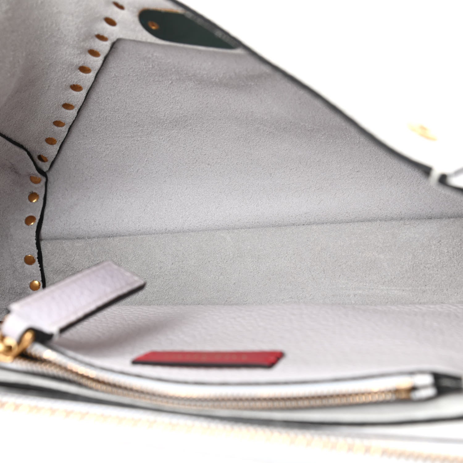 Valentino Garavani Pebbled Calfskin Medium Rockstud Hype Shoulder Bag White 4 of 4