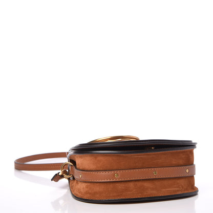 Chloe Calfskin Suede Small Nile Bracelet Bag Caramel 5 of 8