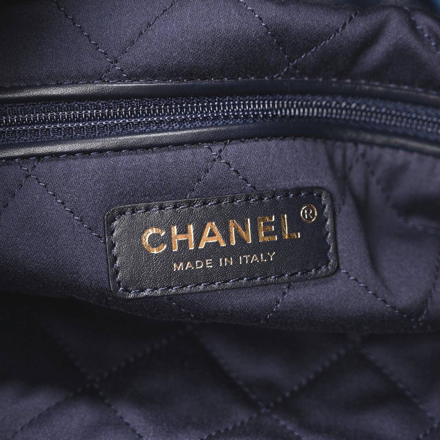 Chanel Shaded Calfskin Quilted Chanel 22 Blue Dark Blue 7 of 11