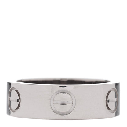 Cartier 18K White Gold 5.5mm LOVE Ring 48 4.5 1 of 5