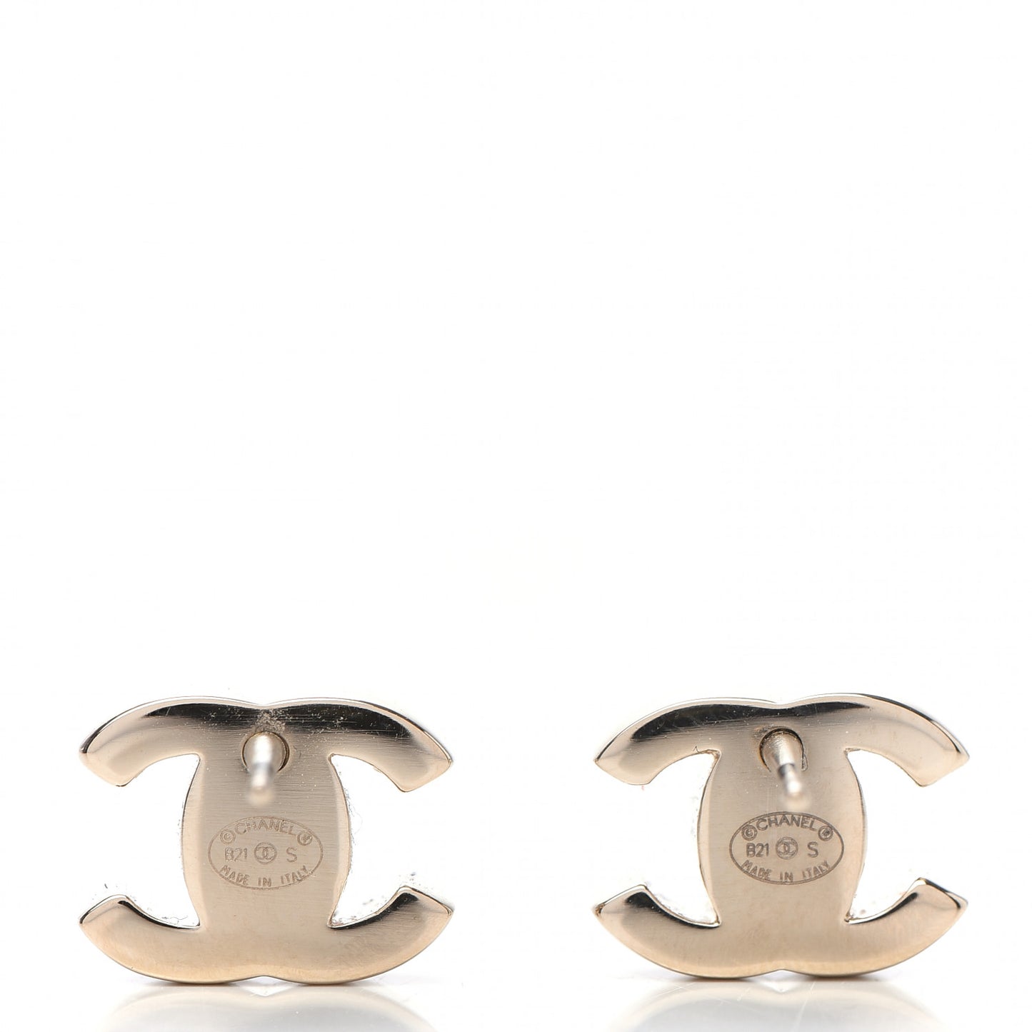 Metal CC Turnlock Earrings Gold