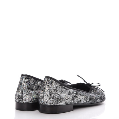 Chanel Metallic Calfskin Hologram Cap Toe Ballerina Flats 36 Silver 4 of 8