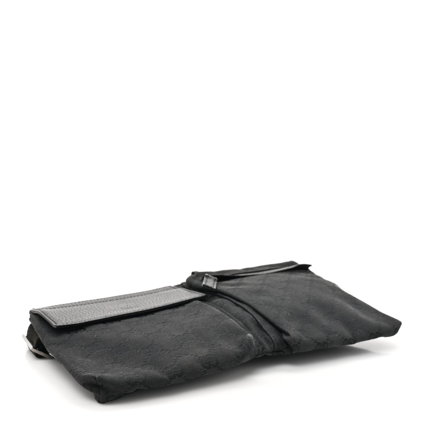 GG Monogram Double Pocket Belt Bag Black