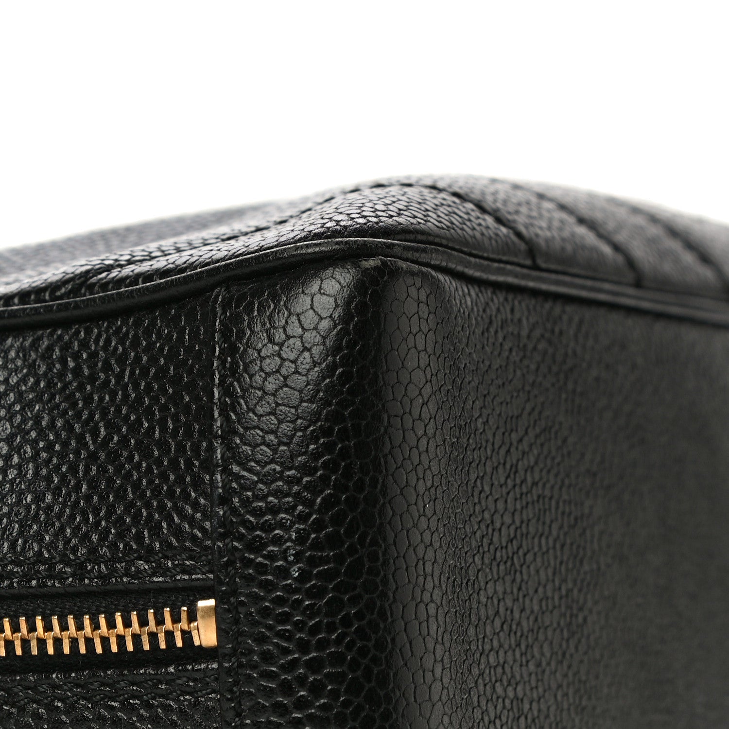 Chanel Caviar Chevron Quilted Camera Case Black 12 of 13