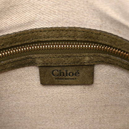 Chloe Suede Calfskin Medium Marcie Satchel Deep Olive 7 of 11