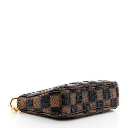 Louis Vuitton Damier Paillettes Mini Pochette Accessories Black 4 of 11