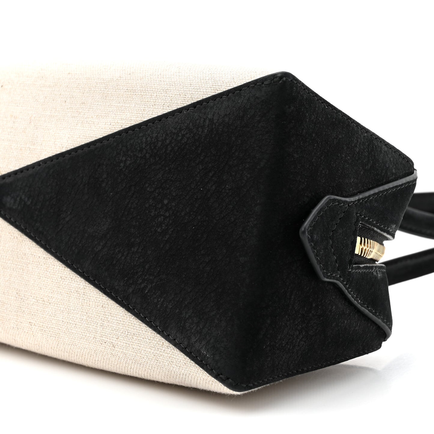 Canvas Nubuck Medium Le Teckel Bag Black