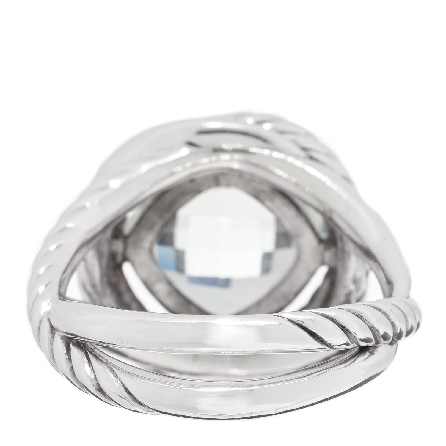 David Yurman Sterling Silver Prasiolite 11mm Infinity Ring 56 7.75 3 of 4