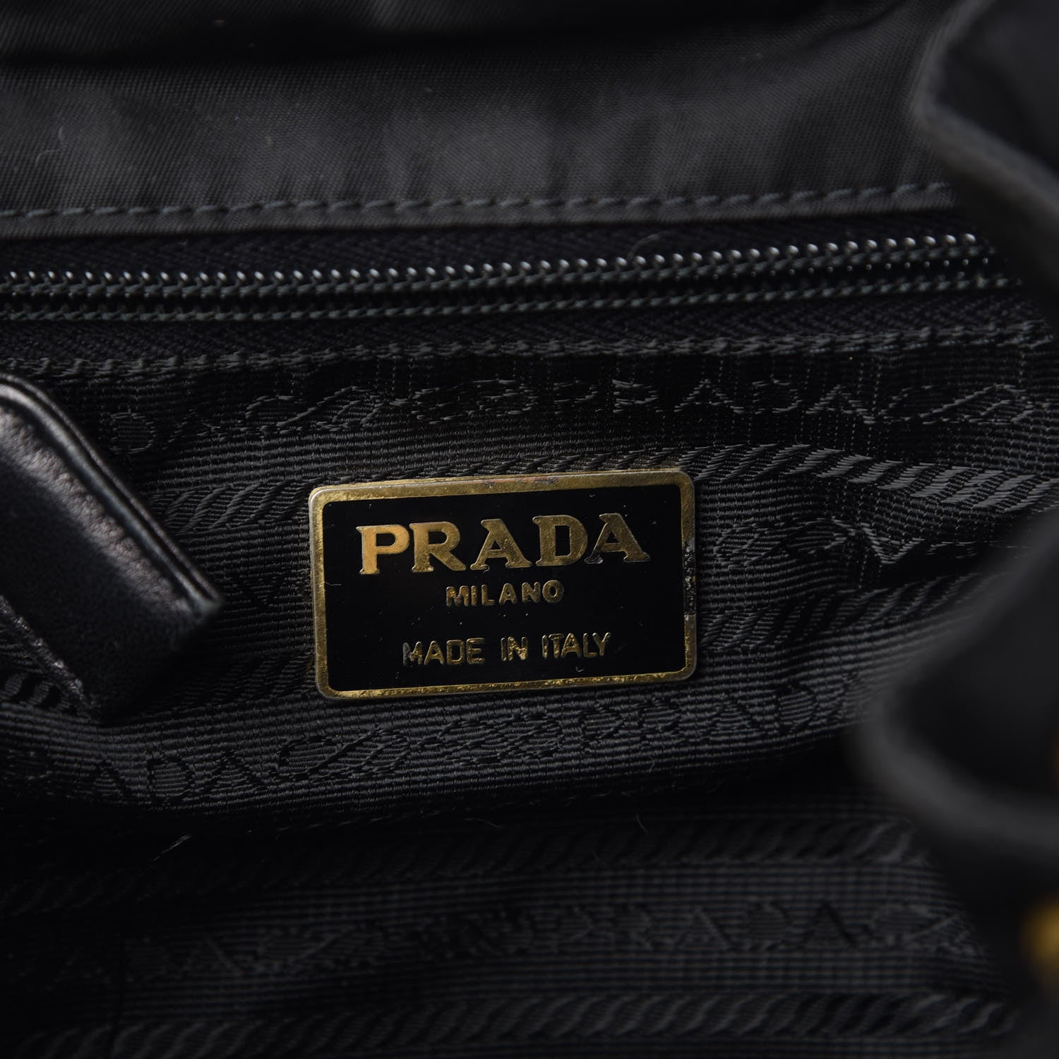 Prada Tessuto Nylon Vela Quilted Chain Backpack Black 5 of 9