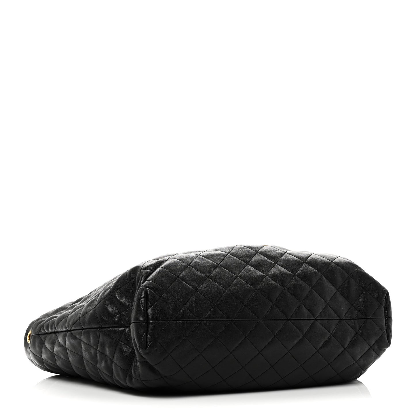Lambskin Quilted Maxi Icare Shopping Tote Black