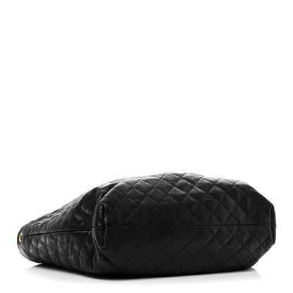 Saint Laurent Lambskin Quilted Maxi Icare Shopping Tote Black 5 of 11