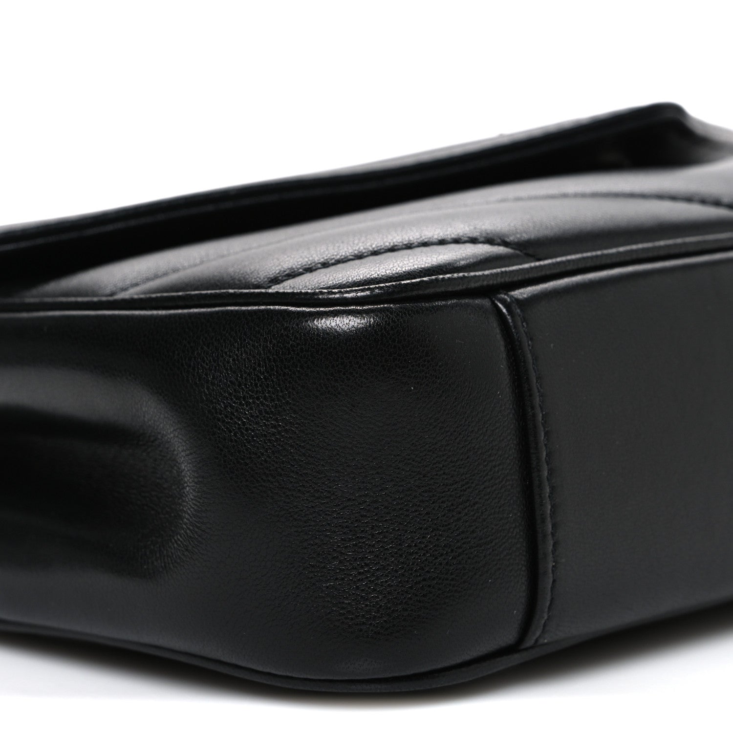 Saint Laurent Lambskin Chevron Quilted Small LouLou Black 10 of 11