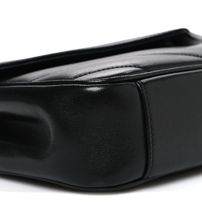 Saint Laurent Lambskin Chevron Quilted Small LouLou Black 10 of 11