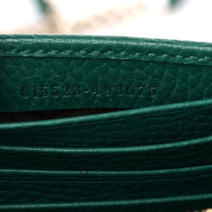Gucci Dollar Calfskin Interlocking G Chain Wallet Emerald 6 of 9