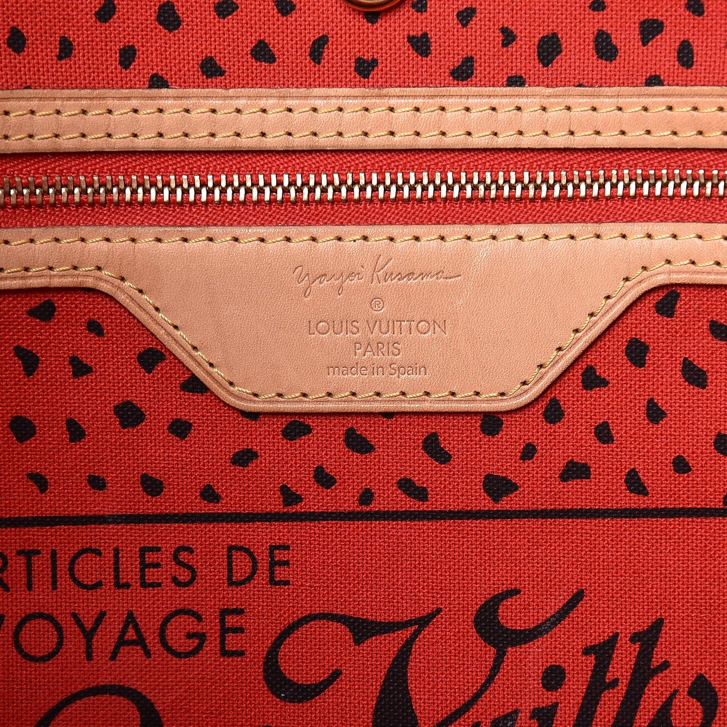 Monogram Kusama Waves Neverfull MM Red