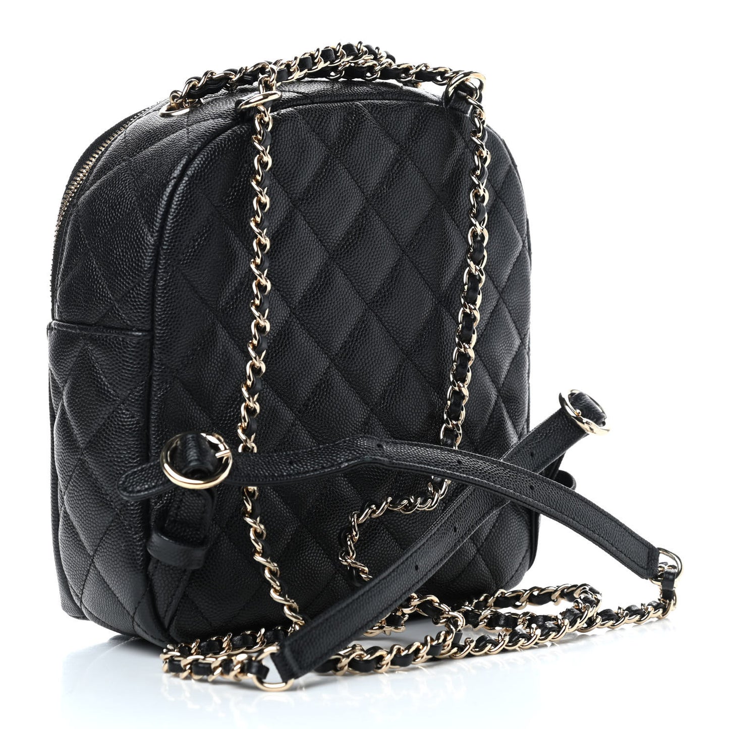 Caviar Quilted Small CC Day Backpack Black