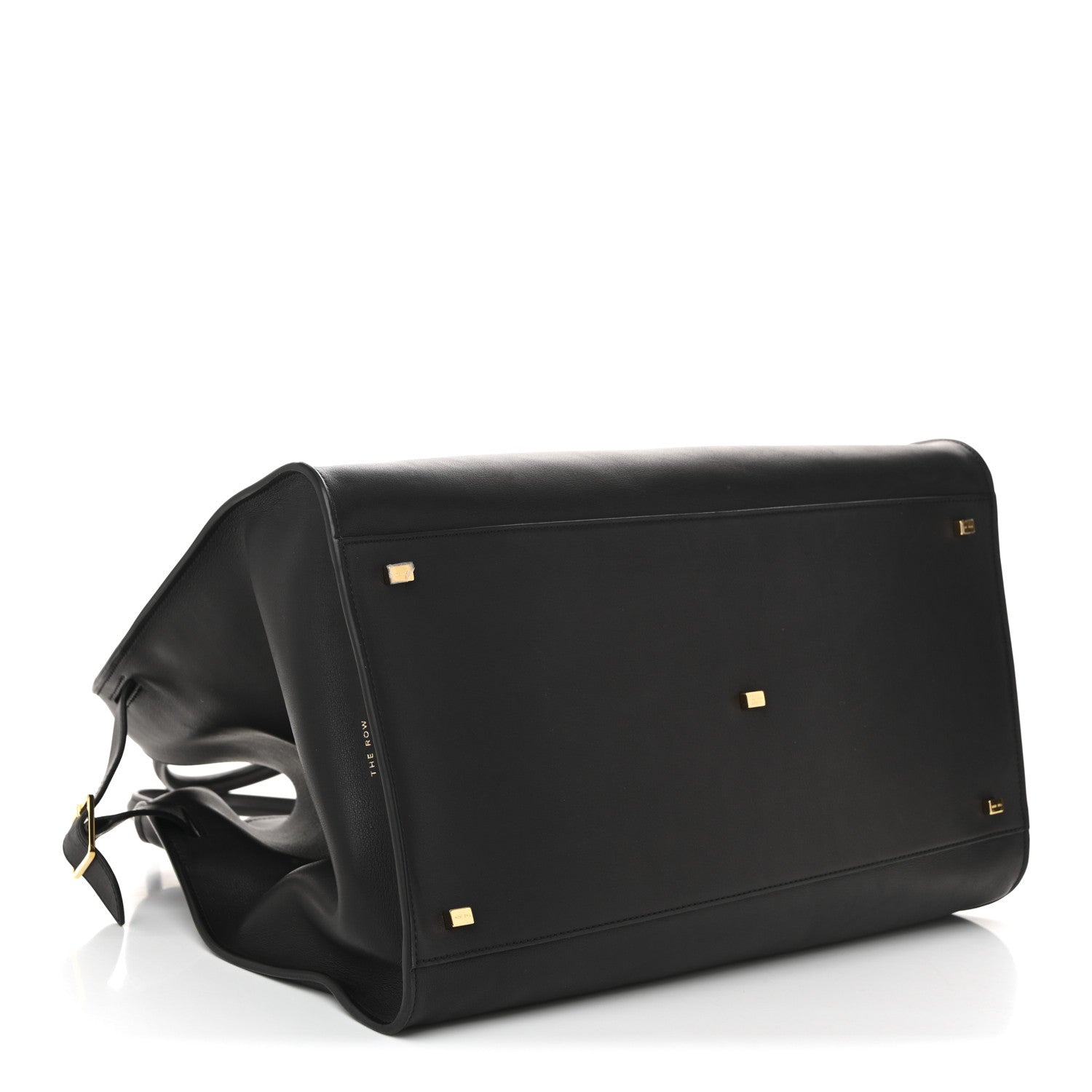 The Row Polished Saddle Calfskin Soft Margaux 17 Black 4 of 9