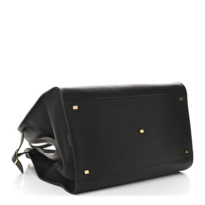 The Row Polished Saddle Calfskin Soft Margaux 17 Black 4 of 9
