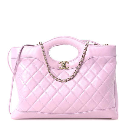 Chanel Shiny Lambskin Quilted 31 Shopping Bag Light Purple 1 of 10