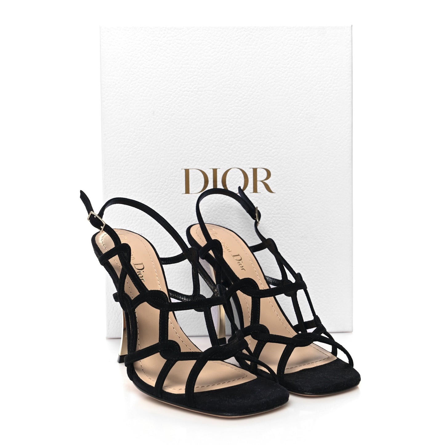 Suede D-Fame Sandals 38 Black