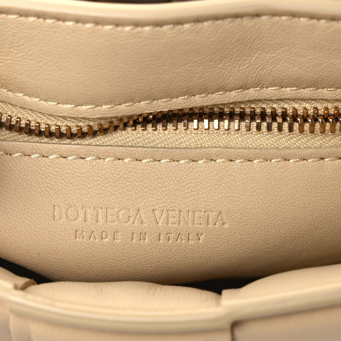 Nappa Intreccio Small Padded Cassette Crossbody Bag Ice Cream