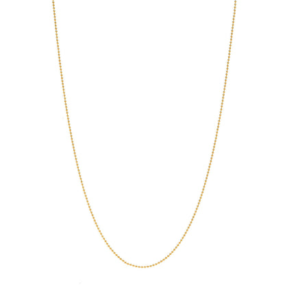 Tiffany 18K Yellow Gold Beaded Chain Necklace 16" 1 of 5